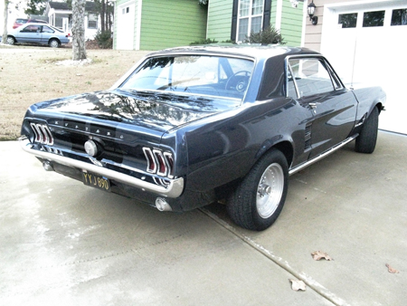 1967 red mustang convertible